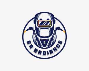 Welding Welder Metalworks logo design