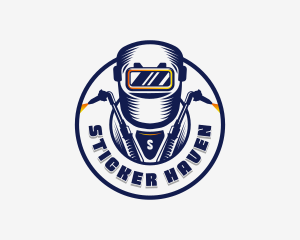 Welding Welder Metalworks logo design