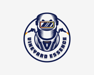 Welding Welder Metalworks logo design