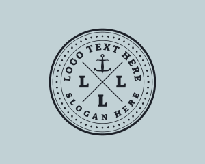 House Boat - Nautical Sea Anchor logo design