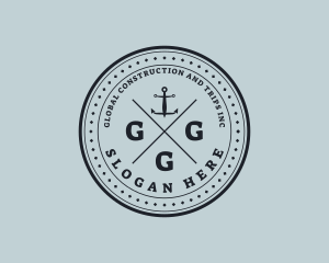 Marine - Nautical Sea Anchor logo design