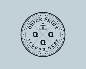 Nautical Sea Anchor logo design