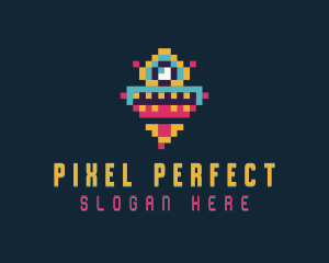 Pixel Arcade Robot logo design