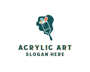 Acrylic - Handyman Paintbrush Painter logo design