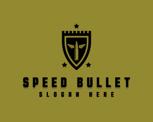 Bullet - Military Shield Bullet logo design