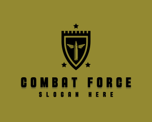 Military - Military Shield Bullet logo design