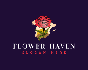 Spain Botanical Flower logo design