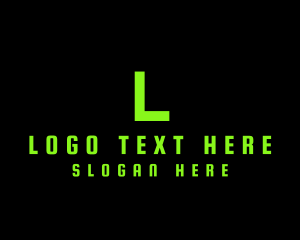 Uppercase - Neon Tech Modern logo design