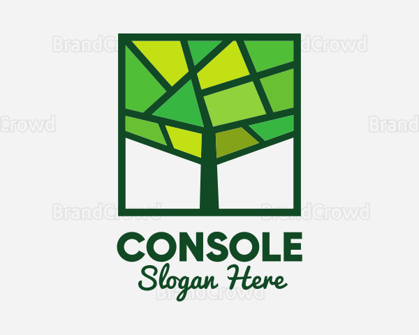 Mosaic Green Tree Logo