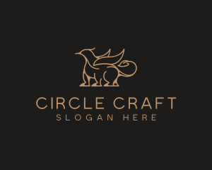 Fantasy Griffin Creature logo design