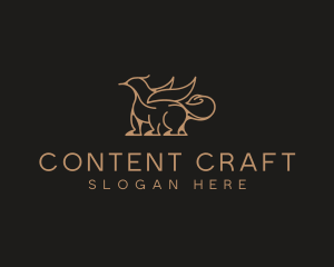 Fantasy Griffin Creature logo design