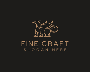 Fantasy Griffin Creature logo design