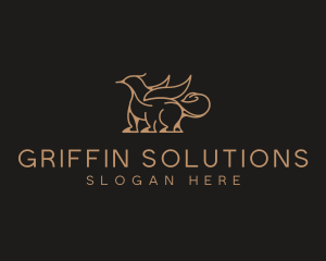 Fantasy Griffin Creature logo design