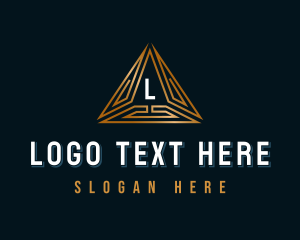 Luxe - Abstract Pyramid Triangle logo design