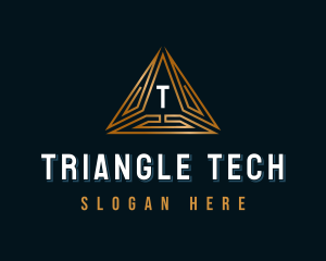 Abstract Pyramid Triangle logo design