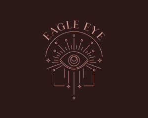 Bohemian Celestial Eye logo design