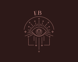Fortune Telling - Bohemian Celestial Eye logo design