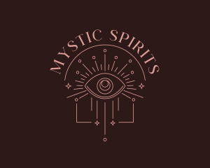 Bohemian Celestial Eye logo design