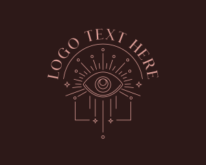 Fortune Teller - Bohemian Celestial Eye logo design