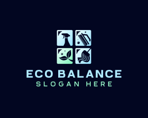 Eco Cleaning Housekeeper logo design