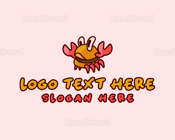 Burger Crab Fastfood Logo