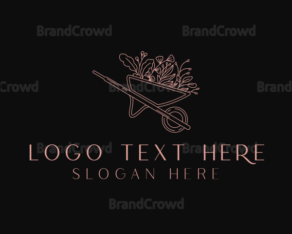 Wheelbarrow Flower Planting Logo