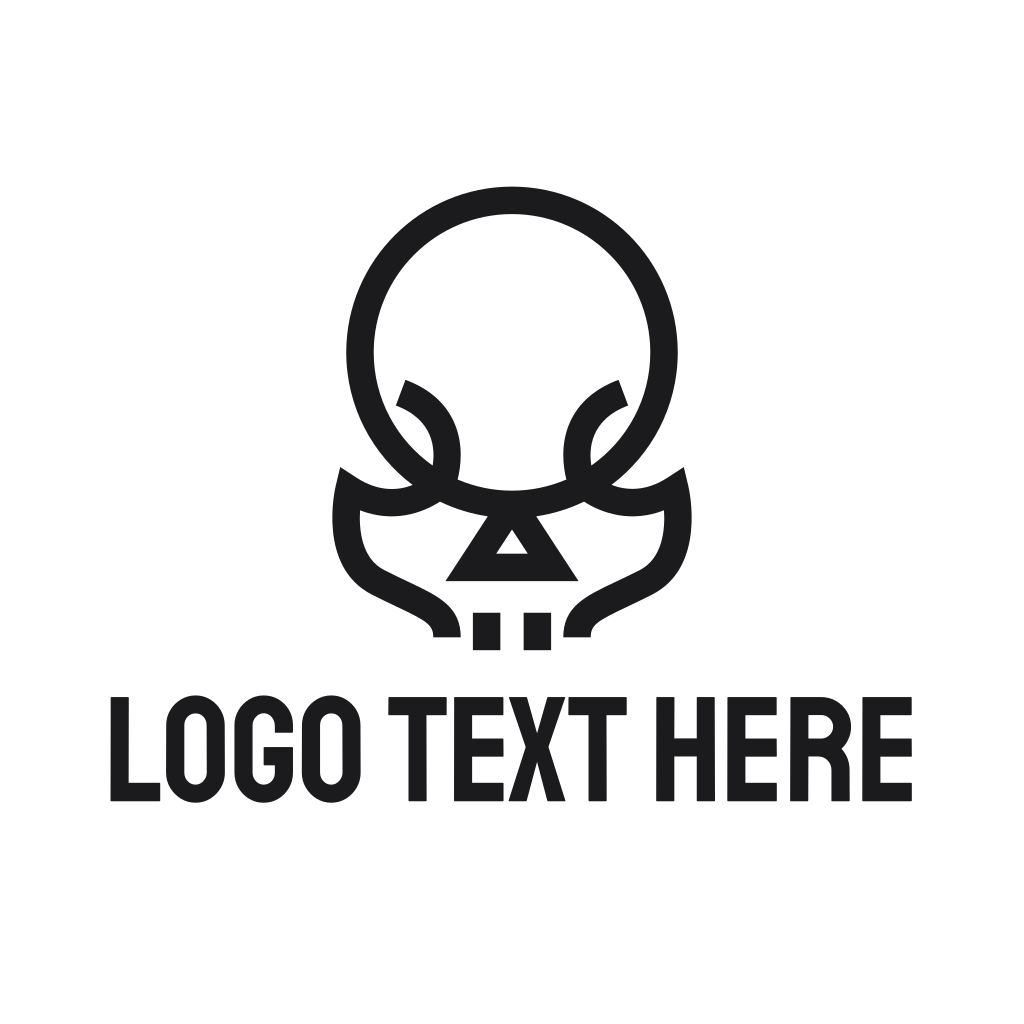 Modern Skull Outline Logo | BrandCrowd Logo Maker