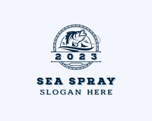 Sea Bass Fishing logo design