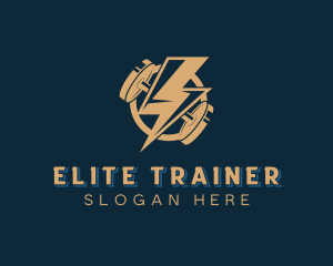 Gym Fitness Lightning logo design