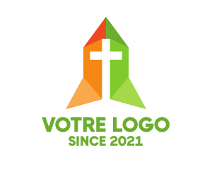 Shape - Religion Ministry Cross logo design
