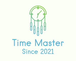Chronometer - Gradient Clock Chandelier logo design