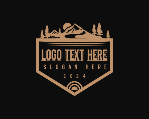 Summit - Mountain Tourism Badge logo design