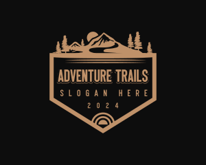 Mountain Tourism Badge logo design