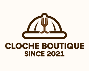 Chef Fork Cloche logo design