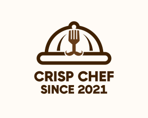 Chef Fork Cloche logo design