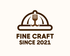 Chef Fork Cloche logo design