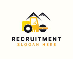 Heavy Equipment - Road Roller Contractor logo design