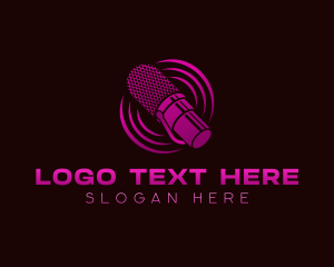 Radio Broadcast Microphone logo design