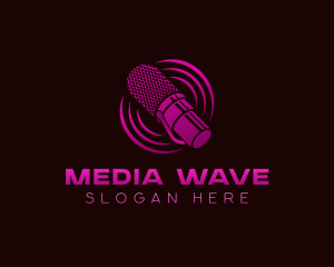 Radio Broadcast Microphone logo design