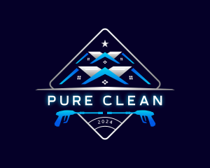 Pressure Washing House Cleaning logo design