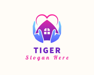 Hand - Home Shelter Care logo design