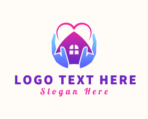 Heart - Home Shelter Care logo design