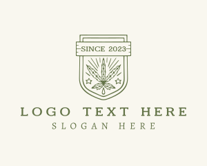 Hemp - Marijuana Extract Shield logo design