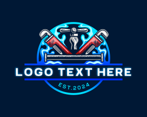 Tools - Plumbing Wrench Repair logo design