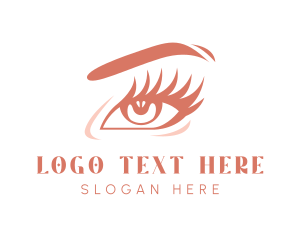 Make Up - Pretty Eye Lashes logo design