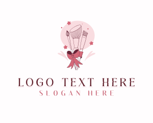 Salon Makeup Brush logo design