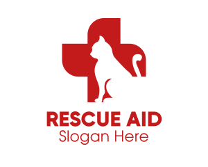 Rescue - Cat Cross Veterinary logo design