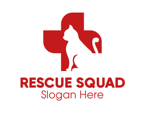 Rescue - Cat Cross Veterinary logo design
