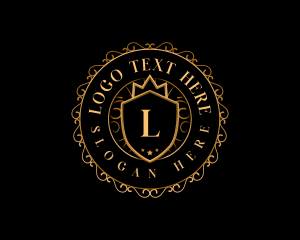 Royal - Regal Crown Shield logo design