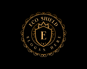 Regal Crown Shield logo design